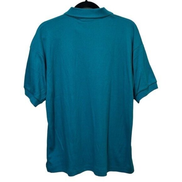 Apricot Bay Plus Women's 42 Vintage Polo Collared Shirt Aqua 80's Ames Tag NWT - Picture 2 of 6